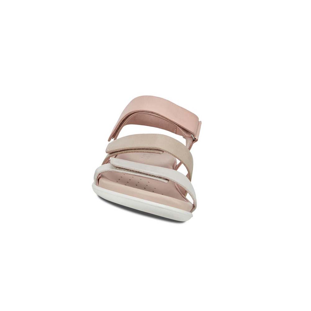 Women's Ecco Flash Flat Sandals Grey White / Rose | Canada 177KOR